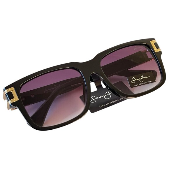 2 New Pairs Sean John Black & Gold Luxury Designer Shades Cool Urban Sunglasses - Picture 10 of 13